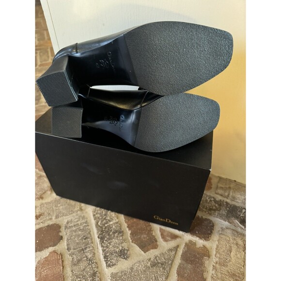 Giao Deen Leather Mid High Block Heel Square Toe Tassel Dress Pumps EU 42 /US 11 - Picture 8 of 14